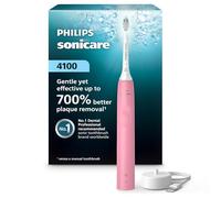 PHILIPS Electric Toothbrush Sonicare 4100, Rechargeable Electric Toothbrush with Pressure Sensor, Hot Pink HX3681/26
