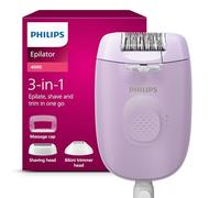 Philips Epilator Series 4000, Corded Epilator for Body and Bikini, Epilate, Shave and Trim, Hair Removal Device for Women, Model BRE257/00