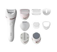 Philips Epilator Series 8000, Cordless Wet and Dry Epilator for Legs and Body, with 9 Accessories, Shaver, Trimmer, Pedicure and Body Exfoliator, Model BRE740/11