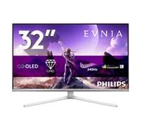 PHILIPS 32M2N8900P 32 inch UHD Monitor 240Hz, QD-OLED Panel, 0.03ms GtG, Adaptive Sync, HDR500 TrueBlack, Height Adjustment, Speakers (3840x2160 HDMI 2x 2.1 DP 1x 2.1 USB Hub) Silver