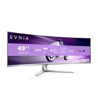 PHILIPS Evnia 49M2C8900AM - 49 inch QD OLED curved gaming monitor, 240 Hertz, 0.03ms GtG, HDR400, Ambiglow (5120x1440, HDMI 2.1, DisplayPort 1.4, USB-C, USB Hub) white