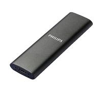 PHILIPS External Portable SSD 1TB - Ultra Slim SATA Ultra Speed USB-C, Read Speed up to 540MB/s, Aluminium