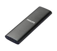 PHILIPS External Portable SSD 250GB - Ultra Slim SATA Ultra Speed USB-C, Read Speed up to 540MB/s, Aluminium