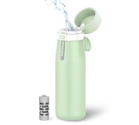 PHILIPS Filtered Water Bottle Insulated Stainless Steel Water Purifier Bottle for Daily Life & Travel BPA Free with GoZero Everyday Filter for Clean