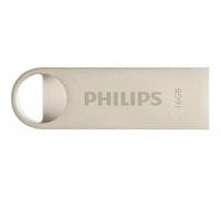 Philips USB Stick 16GB USB 2.0 Flash Drive Moon Edition for PC, Laptop, Computer Reads up to 20MB/s Metal Keychain Ring Capless
