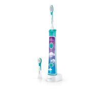 Philips Sonicare For Kids, Sonic Electric Toothbrush with App, for Kids Aged 3+, with SmarTimer and QuadPacer for a Thorough Clean, Turquoise, Model HX6322/04