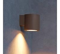Philips Fylx outdoor wall light, brown, metal, IP44, GU10