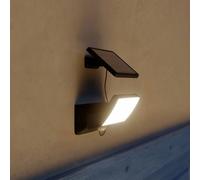 Philips Fyns LED solar wall light, Black, Sensor, IP44