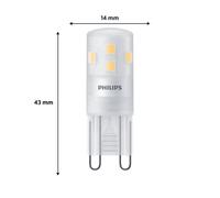 Philips bi-pin LED bulb G9 1.9W 220lm 2700K matt 3-pack