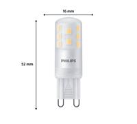 Philips G9 bi-pin LED bulb, 3.7W, 470 lm, 2700K, matt, pack of 3