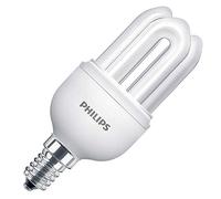 Philips Genie Low Energy Saving Light Bulb 8w & 40W Equivalent SES E14 Screw Cap Fitting 3u Stick 10 Year Lifespan 1 Pack