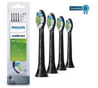 Philips Genuine Sonicare Optimal White Replacement Brush Heads, 4 Pack, Black - HX6064/13