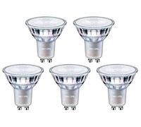 Philips GU10 LED Spot Light Bulb, 6.2W (80W Equivalent), 800 Lumen, Warm White 3000K, Dimmable, Pack of 5