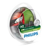 Philips 0730536 LongLife EcoVision H1 12258LLECOS2 Headlight Bulb Kit with 2 Bulbs