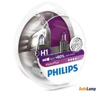 PHILIPS H1 VisionPlus car headlight bulb 12V 55W P14,5s 12258VPS2 Twin