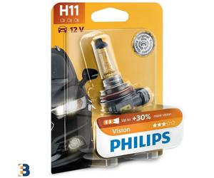 Philips H11 Vision 711 headlight bulb 30% more vision 12362PRB1 SINGLE