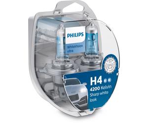 Philips H4 12V 60/55W P43t WhiteVision Ultra 4200K 2pcs. + 2x W5W 2pcs.