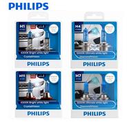 Philips H4 H7 H11 HB3 HB4 H8 H1 H3 9005 Crystal Vision Car Halogen Headlight 4300K Bright White 5000K Diamond Vision Auto Lamps