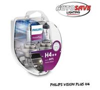 PHILIPS - H4 Vision Plus Car Headlight Bulb (12342VPS2) PAIR NEW & IN STOCK
