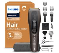 Philips Hair Clipper 9000 Series - Hair Trimmer for Men & Women, Self-Sharpening Blades, 28 Length Settings in 1 mm Steps, Trim and Flow Comb, Up to 180 Min. Runtime, 5-piece Barber Kit, HC9723/15