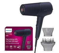 Philips Hair Dryer 5000 Series, ThermoShield Technology, Ionic, with Nozzle and Hair Diffuser, 2300W, Model BHD510/03
