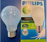 Philips Halogen Classic Matt E27 230V 70W=100W 1200 LUMEN Dimmable