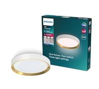 PHILIPS Hanno LED Ceiling Light with SceneSwitch, 24W, Dimmable Ceiling Lamp, 2800lm, Warm White Light 2700K, EyeComfort, Easy to Install, IP20, White