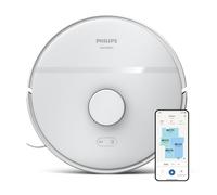 PHILIPS HomeRun 2000 series: 2-in-1 Robot vacuum and mop with 2700 Pa suction & 130 min runtime, laser navigation, carpet boost, app-controlled, White (XU2000/20)