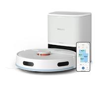 PHILIPS HomeRun 2000 series: Robot vacuum cleaner 2700 Pa suction 130' autonomy, Laser navigation, Carpet boost, Auto drain station, App control, White (XU2100/20)