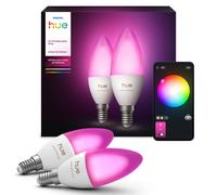 Philips Hue 5.3W B39 E14 Colour Smart LED 2-Pack Bulbs