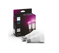 Philips Hue 9W Multi Colour Smart Dimmable LED Bulb Screw Cap - Pack of 2