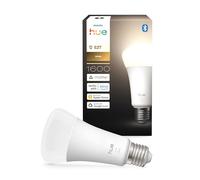 Philips Hue White E27 LED Bulb, 1600lm, dimmable Warm White Light, controllable via app, Compatible with Amazon Alexa (Echo, Echo Dot), New Generation