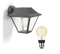 Philips Hue Alpenglow Wall Light Anthracite + E27 White Filament Bulb
