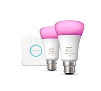 Philips Hue Smart LED Colour B22 Bulbs & Bridge Starter Kit, New
