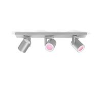 Philips Hue Argenta White & Colour Ambiance Smart 3X Ceiling Spotlight Bar LED (GU10) with Bluetooth, Aluminium, Works with Alexa, Google Assistant and Apple HomeKit