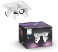 Philips Hue Argenta White & Colour Ambiance Smart 4X Ceiling Spotlight Plate LED (GU10) with Bluetooth, White, Works with Alexa, Google Assistant and Apple HomeKit