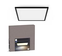 Philips Hue Aurelle Smart Ceiling Light, Square Panel, 60 x 60cm, Black | Warm to Cool White Ambiance Light, Smart LED, 3750lm, Dimmable, Bluetooth App Control, Smart Home
