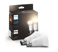 Philips Hue B22 9.5W White Smart Bulb - 2 Pack