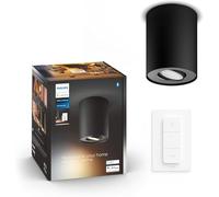Philips Hue Buckram Spotlight, Black | Warm White Light, Smart LED Bulb, GU10, Dimmable, Bluetooth App Control, Smart Home