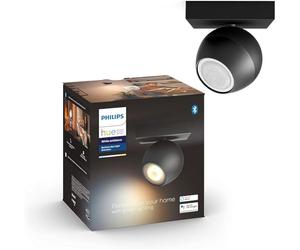 Philips Hue Buckram White Ambiance Smart Single Ceiling Spotlight Extension Led [Gu10 Spot], Black with Bluetooth Works with Alexa, Google Assistant and Apple Homekit