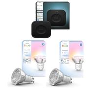 Philips Hue Bundle - 2X White & Color Ambiance 345 GU10 Smart Bulbs + Hue Bridge Pro Smart Hub | Wireless Smart Lighting, 16M Colors, Works with Alexa & Google Home