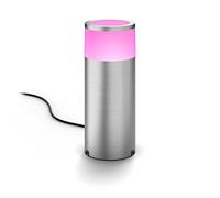 Philips Hue Calla Smart Outdoor Light Pedestal, Inox Grey
