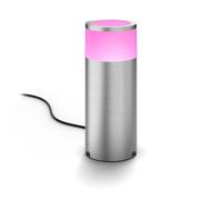 Philips Hue Calla White and Colour Ambiance Outdoor Smart Light Pedestal. (INOX Grey) for Outdoor Smart Home Lighting, Patio, Terrace and Garden