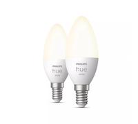Philips Hue E14 White Smart Candle Bulb With Bluetooth 2Pack