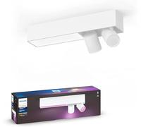 Philips Hue Centris White and Colour Ambiance Smart Ceiling Bar Light, 2X SpotLights [GU10 Spot] with Bluetooth, White. Works with Alexa, Google Assistant and Apple HomeKit, 915005928301