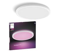 Philips Hue Devote Smart LED Panel Light, White and Color Ambiance, Round 43 cm, 23W, 2900 Lumens, White Frame for Indoor Home Lighting, Ceiling, Living Room, Kitchen, Hallway, 1 Pack, M