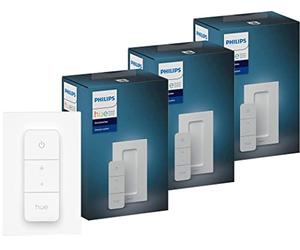 Philips Hue Dimmer Switch v2 - Wireless Remote Control - Battery-Powered - (Triple Pack)