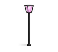 Philips Hue Econic Smart Outdoor Pathway Light, Black | White and Colour Ambiance Light, Smart LED, 15W, Dimmable, Hue Bridge Required (Sold Separate), Smart Home