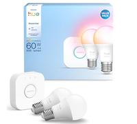 Philips Hue Essentials Colour E27 2-pack and Bridge Kit, White