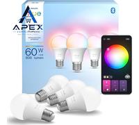 Philips Hue Essential LED A60 Smart Bulb, White and Color Ambiance, E27 4Pack